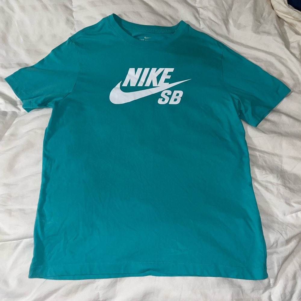 Nike Blue Short Sleeve Tee with Iconic Logo